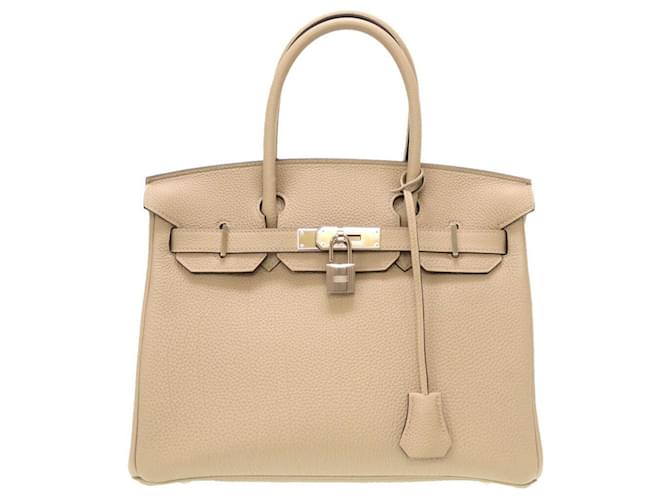 Hermès HERMES BIRKIN 30 Bege Couro  ref.821357