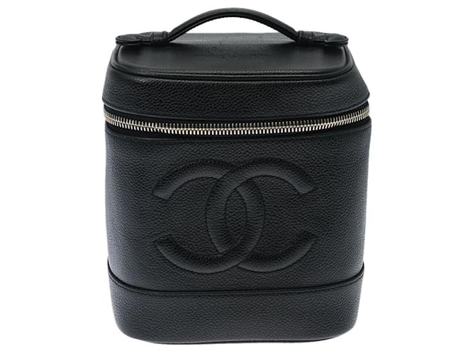 Chanel Vanity Black Leather  ref.821426