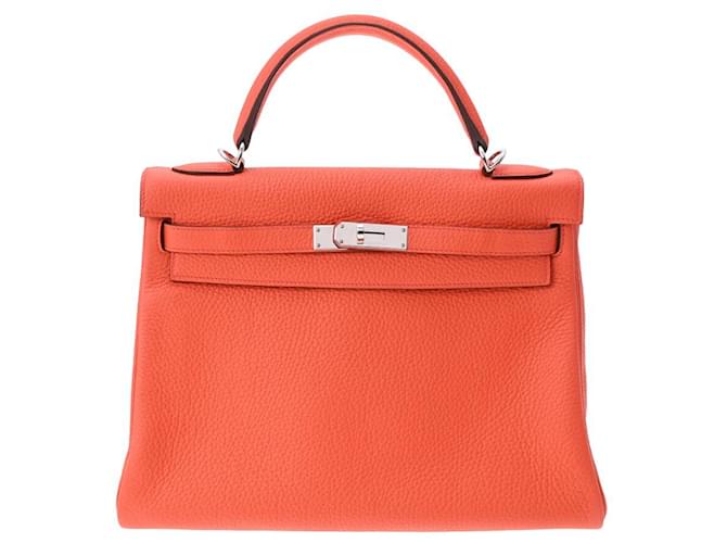 Hermès Kelly 32 Orange Leather  ref.821549