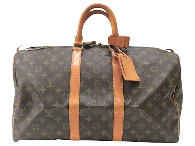 Louis Vuitton Keepall 45 Brown Cloth  ref.821592