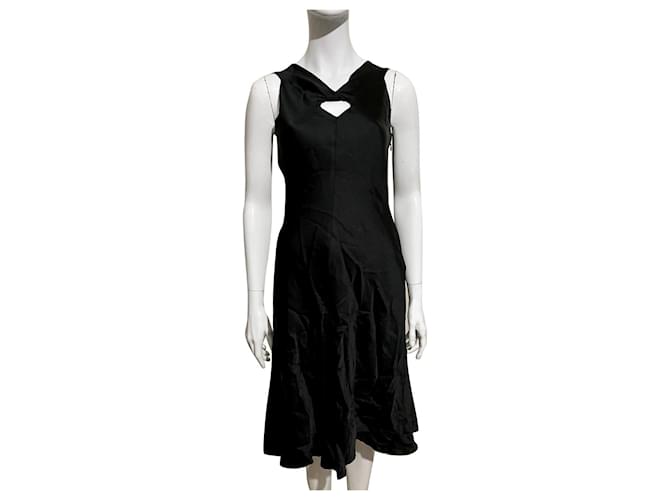 Black satin dress, Alberta Ferretti  ref.821642