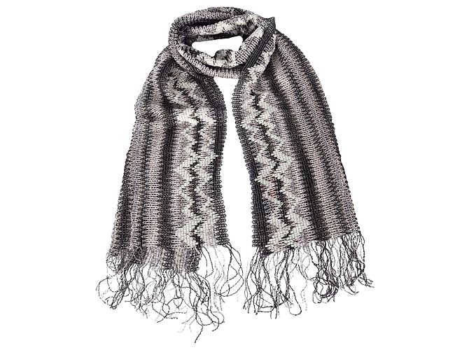Missoni Chevron-Strickfoulard Weiß