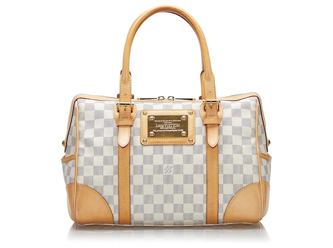 Louis Vuitton Berkeley Damier azur bag White Cloth ref.989090 - Joli Closet