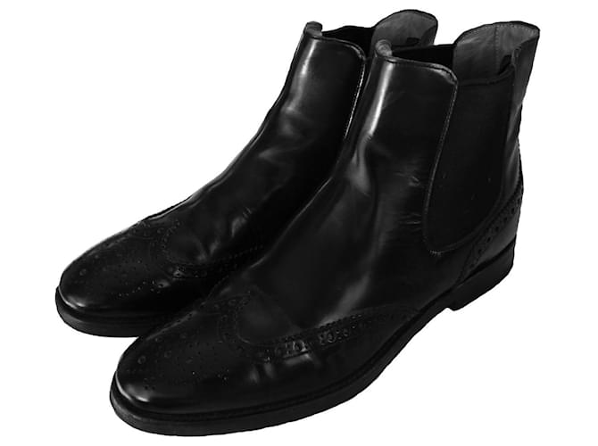 CHURCH'S CLASSIC CHELSEA ANKLE BOOTS Black Leather  ref.821874