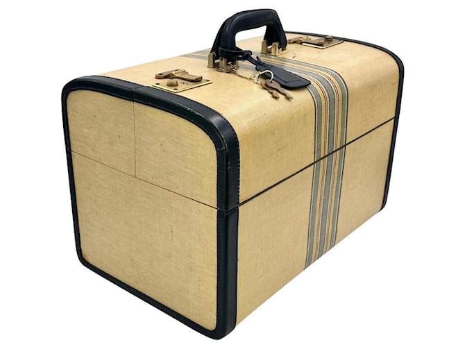 Prada vintage parchment trunk suitcase