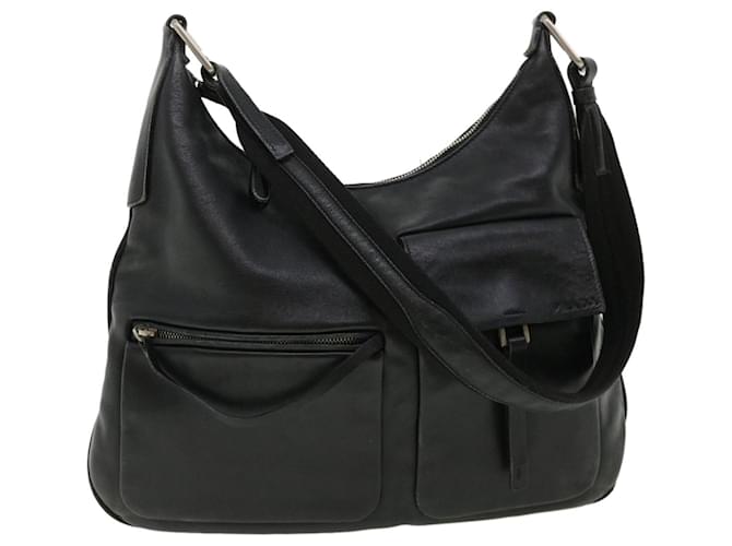 PRADA Shoulder Bag Leather Black Auth ar8908  ref.822076