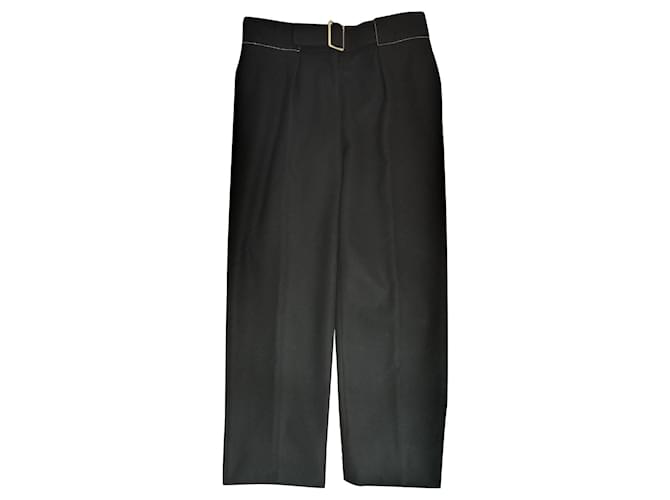 Chanel Un pantalon, leggings Laine Noir  ref.822306