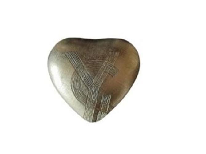 Yves Saint Laurent YSL heart brooch Silvery Metal  ref.822399