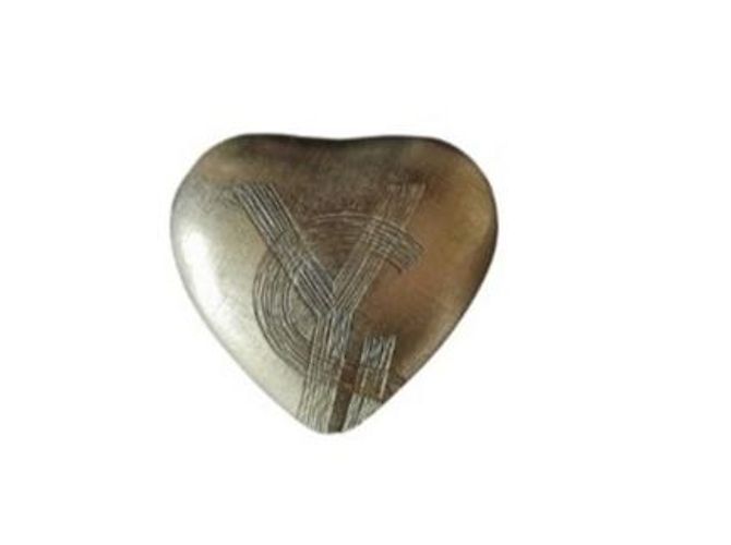 Yves Saint Laurent Herzbrosche Silber Metall 