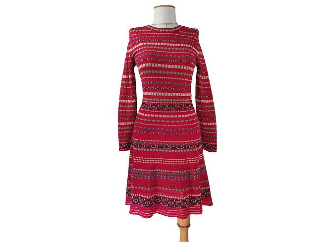 Abito M Missoni Rosso in Cotone e Viscosa IT44 Multicolore