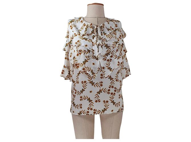 Sandro Blusa Mariposas de Viscosa Multicolor
