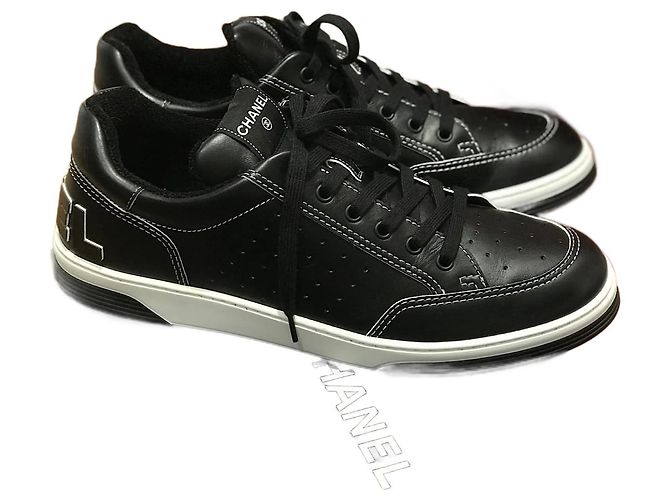 CHANEL Scarpe da ginnastica T.Unione Europea 45 vacchetta Nero