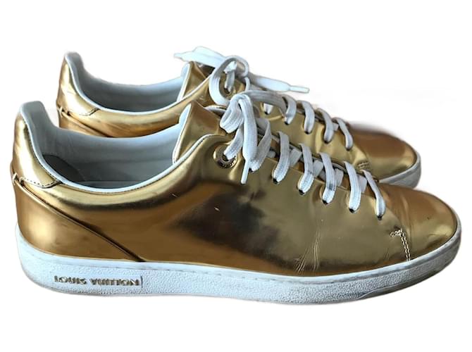 LOUIS VUITTON Sneaker T.EU 38.5 Rindsleder Golden  ref.822491