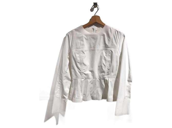Céline T-shirt CELINE.International S Coton Blanc  ref.822526