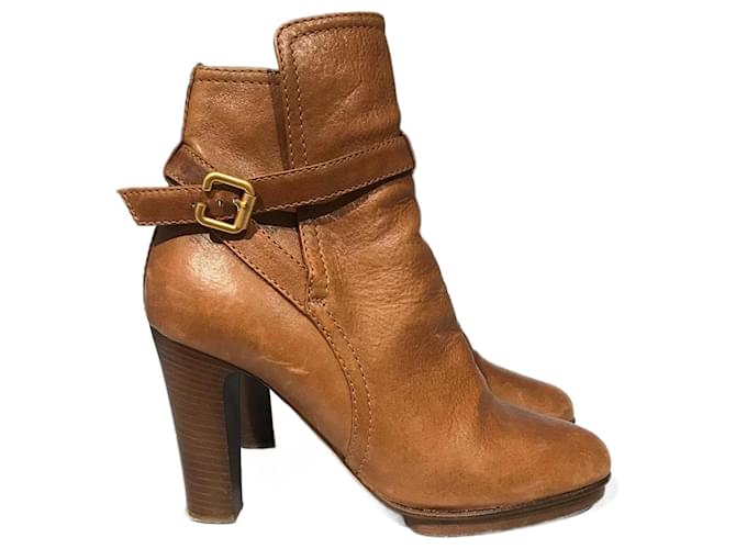 Chloé CHLOE  Ankle boots T.eu 36 Leather Camel  ref.822607