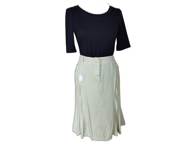 Falda Cerruti 1881 de Lyocell Tencel Verde Claro