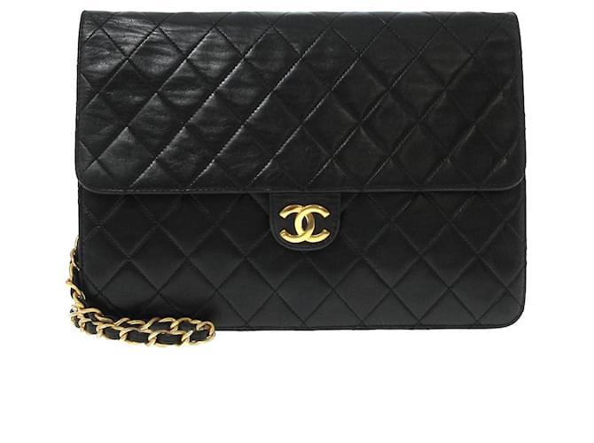 Classique Chanel Timeless Cuir Noir  ref.822761
