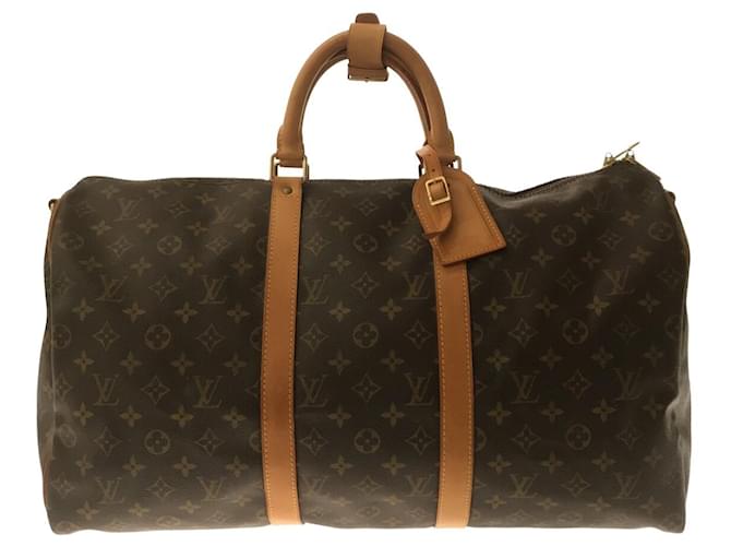 Louis Vuitton Keepall Bandouliere 50 Brown Cloth  ref.822781