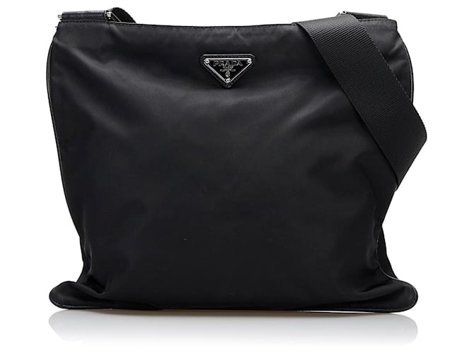 Prada Black Tessuto Crossbody Bag Nylon Cloth  ref.822984