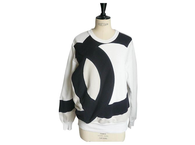 CHANEL Sammler-Sweatshirt mit Monogramm RARE Unisex S44 Mehrfarben