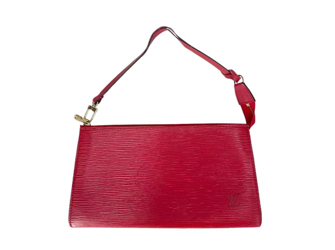 Accessori pochette Louis Vuitton in pelle Epi rossa Rosso  ref.823187