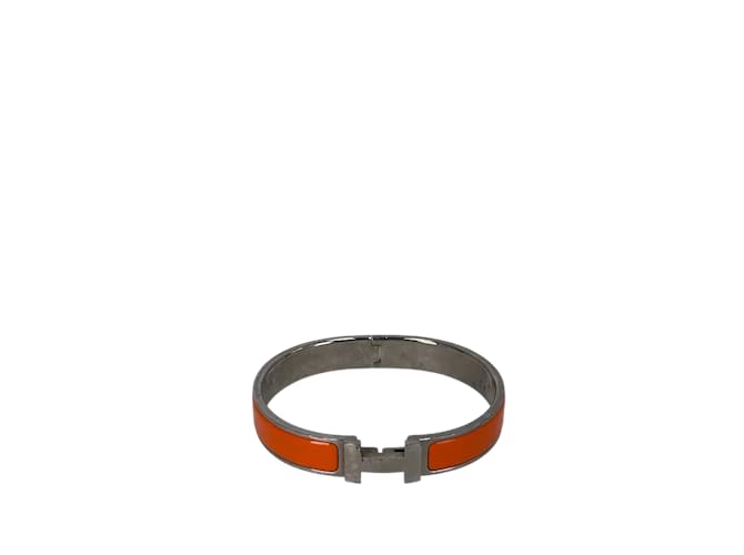 Brazalete Hermès Clic H de metal naranja  ref.823190