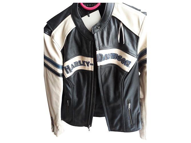 Autre Marque Harley Davidson Lederjacke Schwarz