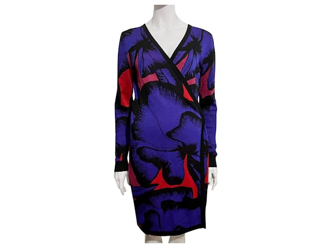 Diane Von Furstenberg DvF Leandra Wool Wrap Dress Multiple colors  ref.823338