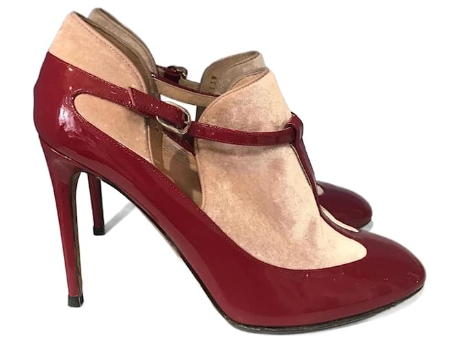 VALENTINO GARAVANI  Ankle boots T.eu 38 Patent leather Red  ref.823534