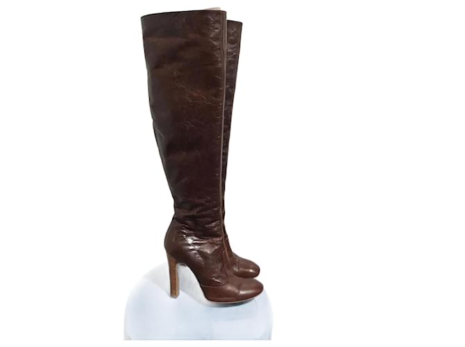 DICE KAYEK  Boots T.eu 37 Leather Brown  ref.823565