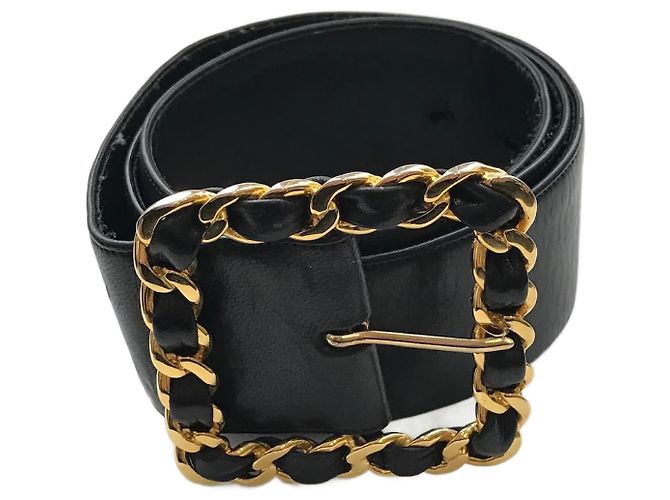 Timeless CHANEL Gürtel T.cm 70 Rindsleder Schwarz