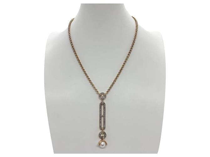 Hermès Chandra PM D0.56ct 1PA3.08ct 27.32G NECKLACE Gold hardware Pink gold  ref.824133