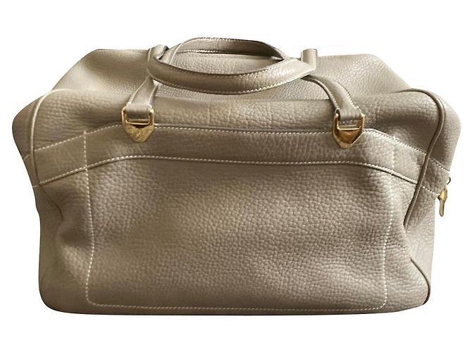Loro Piana Ledertasche Grau