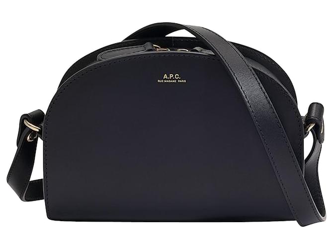 A.P.C. Black Demi Lune mini bag