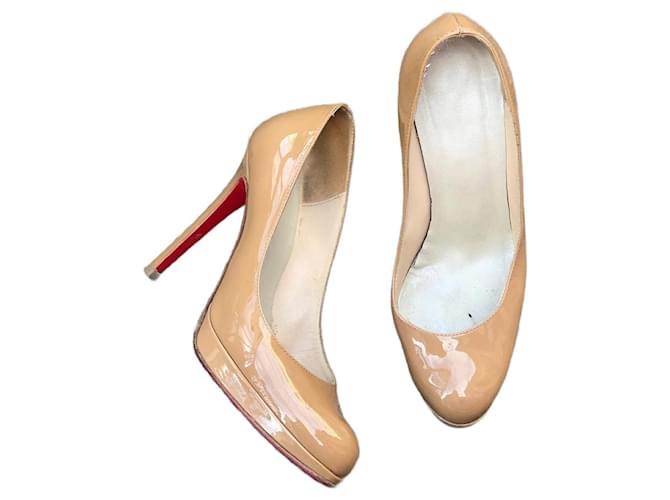 NEW GUCCI Mary Jane Pumps Block Heels 35.5 us 5.5 Tan Camel Patent Leather  Logo | eBay