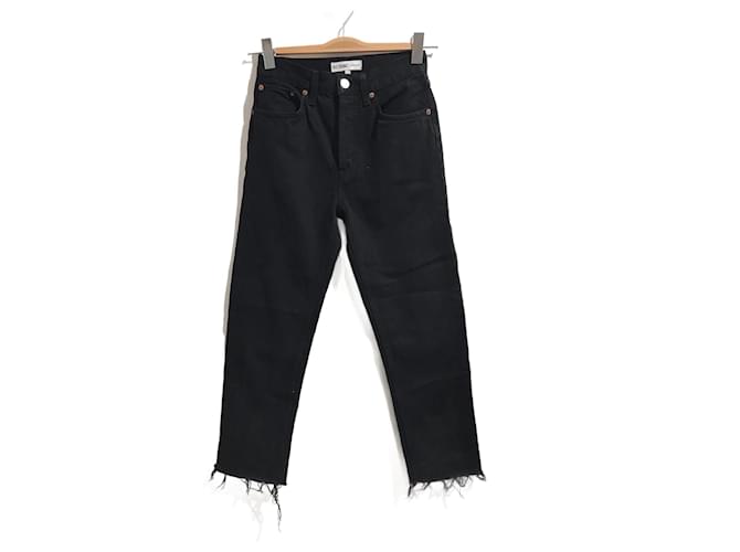 RE/DONE Jeans T.US 24 Algodón Negro  ref.824326