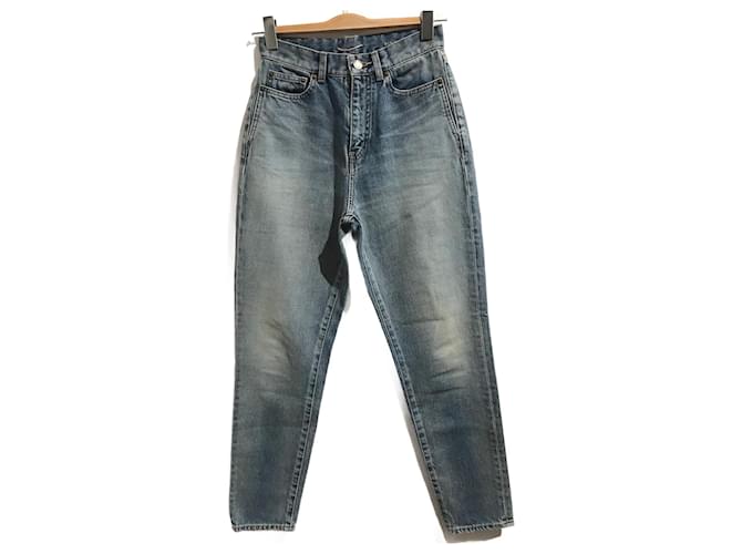 SAINT LAURENT Jeans T.fr 36 cotton Blu Cotone  ref.824329