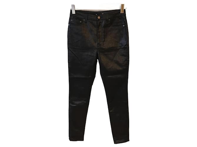 SAINT LAURENT  Jeans T.fr 38 cotton Black  ref.824333