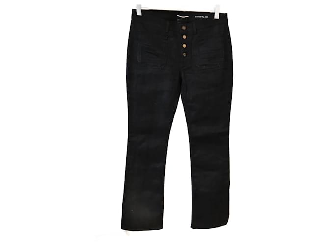 SAINT LAURENT  Jeans T.fr 40 cotton Black  ref.824334