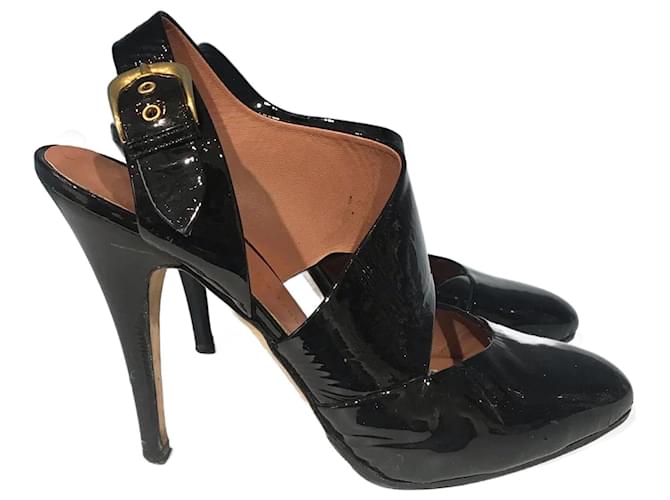 GIUSEPPE ZANOTTI  Heels T.eu 38.5 Patent leather Black  ref.824350