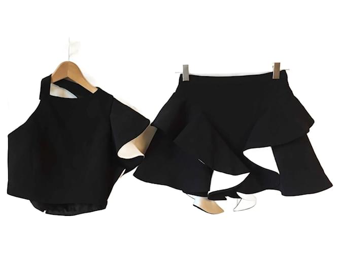 VALENTINO GARAVANI  Skirts T.International L Cotton Black  ref.824470