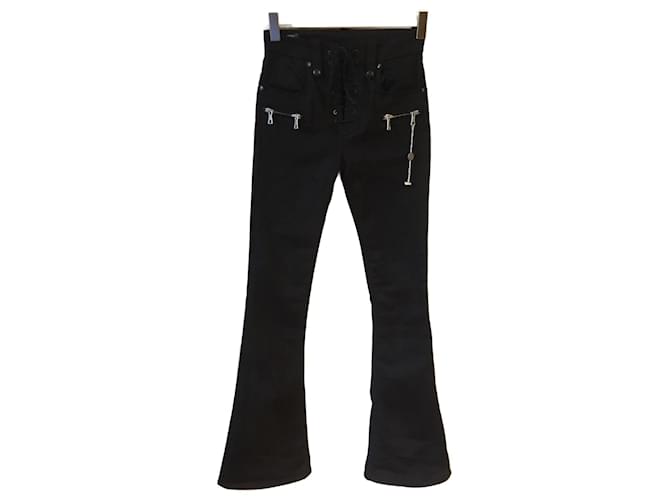 UNRAVEL PROJECT  Jeans T.US 26 cotton Black  ref.824581