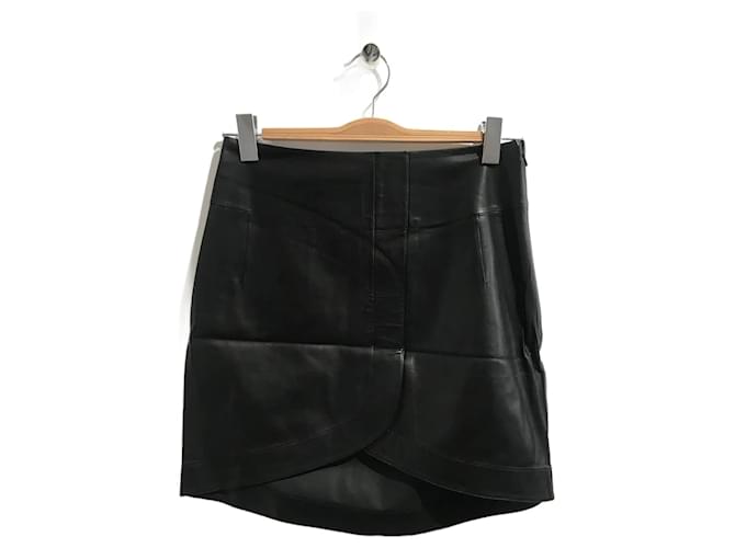 BALENCIAGA  Skirts T.International S Leather Black  ref.824591
