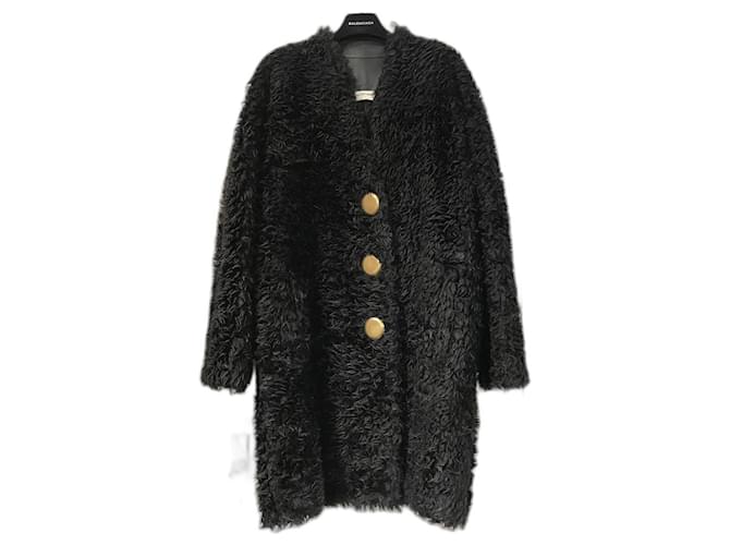 BALENCIAGA  Coats T.International S Wool Black  ref.824675