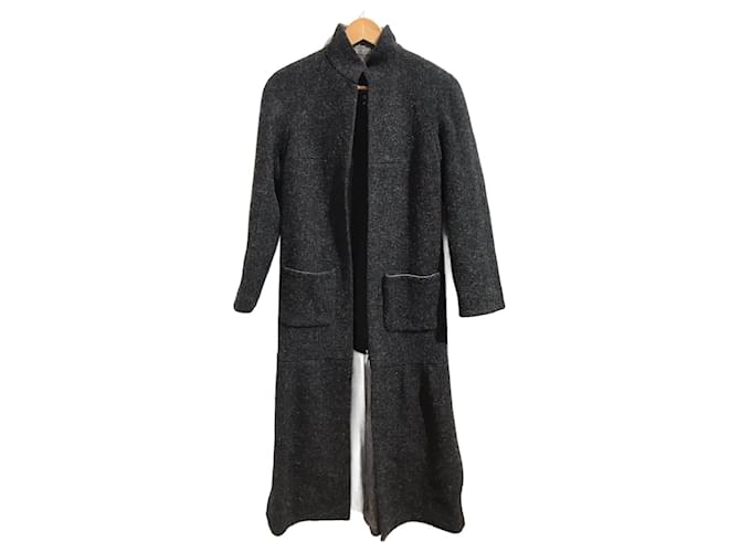 CHANEL  Coats T.International XS Wool Grey  ref.824684