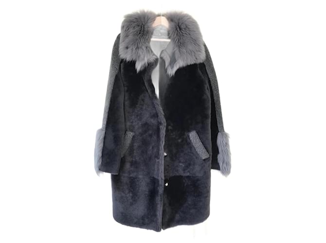ESCADA  Coats T.fr 42 Fur Grey  ref.824698