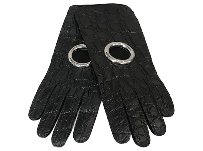 BALENCIAGA  Gloves T.inches 7.5 Leather Black  ref.824730