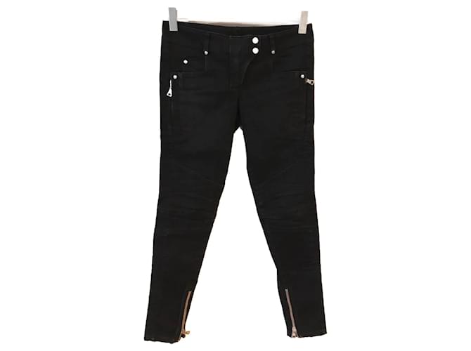 BALMAIN Jeans T.fr 38 cotton Nero Cotone  ref.824755