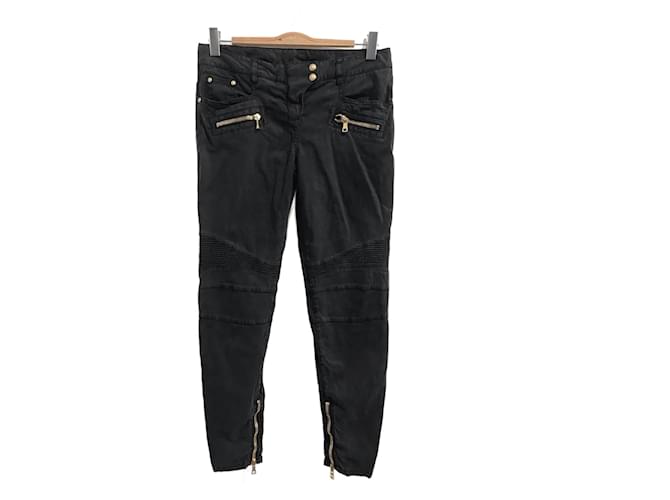 BALMAIN Jeans T.fr 42 cotton Nero Cotone  ref.824756
