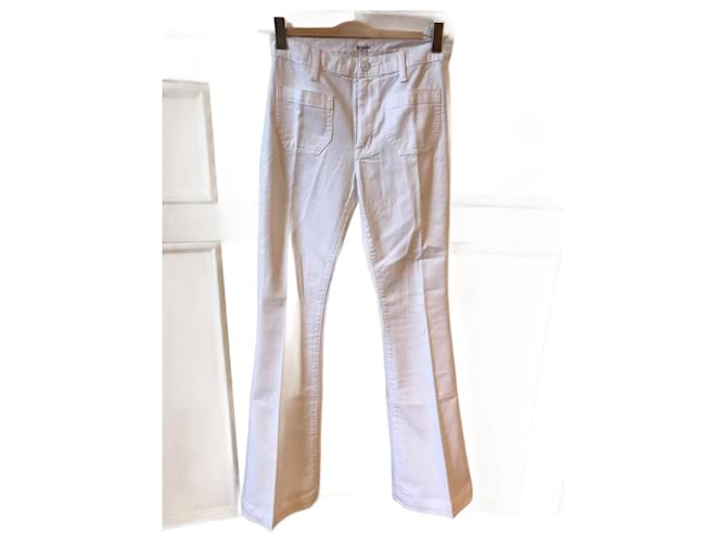 HUDSON Jeans T.fr 38 cotton Bianco Cotone  ref.824775